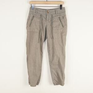 Prana Hemp Blend Green Mantra Jogger Ankle Pants Womens Sz 2